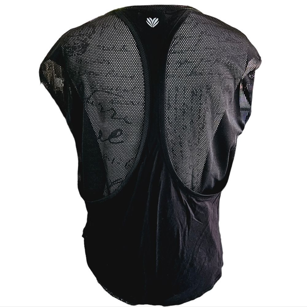 Forever 21 -338 Active Top Mesh Back‎ Black Extra Small